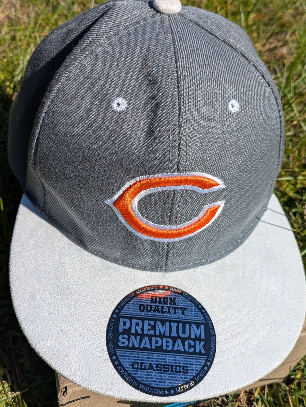 Chicago Bears NFL Hat Rome Odunze Luther Burden III Case Keenum gray on white